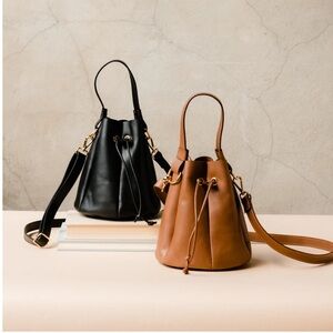 Able Blaire Bucket Bag - Black EUC